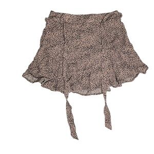 Urban Romantics Leopard Print Skort Pull-On Drawstrings Size XS NWT